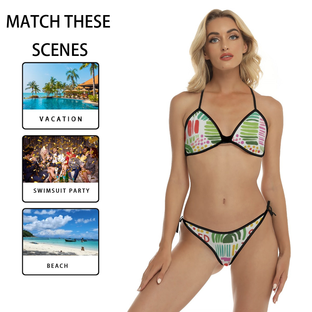 Women's Bikini Set – Flattering Two-Piece Swimsuit with Supportive Padding for Beach & Pool