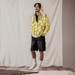 Yellow Cow Men's Zip Hoodie - By Dedah