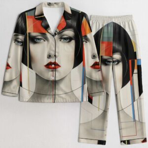 Women’s Satin Pajama Set Faces 1.0 by Sacred Thread