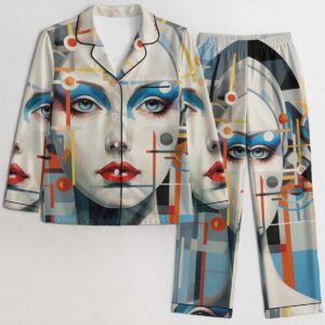 Women’s Faces 3.0 Satin Pajama Set by Sacred Thread