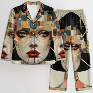 Women’s Faces 4.0 Satin Pajama Set By Sacred Thread