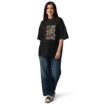 unisex organic oversized high neck blaster 2.0 t shirt black front 2 69db3bb31513c