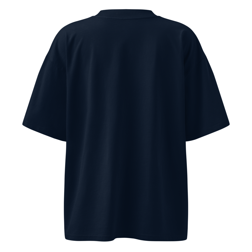 unisex organic oversized high neck blaster 2.0 t shirt french navy back 69db3bb30e960