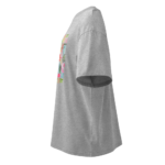 unisex organic oversized high neck blaster 2.0 t shirt heather grey left 69db3bb31a7ab