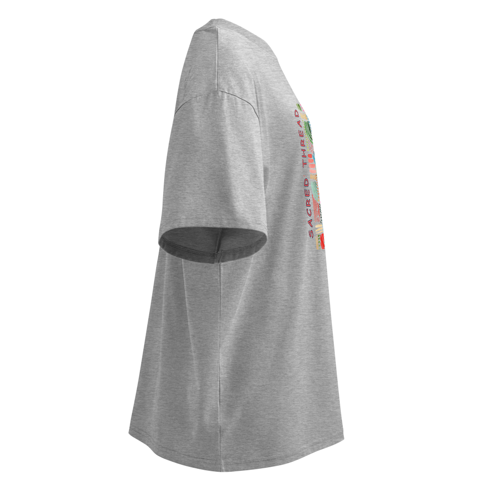 unisex organic oversized high neck blaster 2.0 t shirt heather grey right 69db3bb31b079